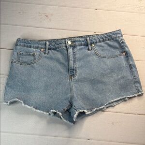 Wild Fable Blue Jean Cut-Off Shorts with Frayed Hem Size 18W